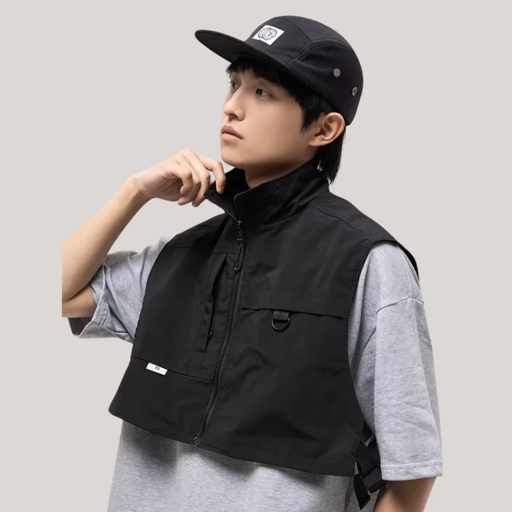 Daily Shorts Stand Collar Vest