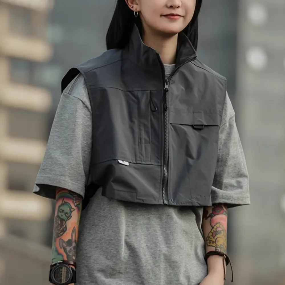 Daily Shorts Stand Collar Vest
