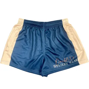 DD Shorts - Double D Western Tan & Blue