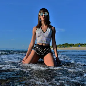 Double Vision White Crop Top