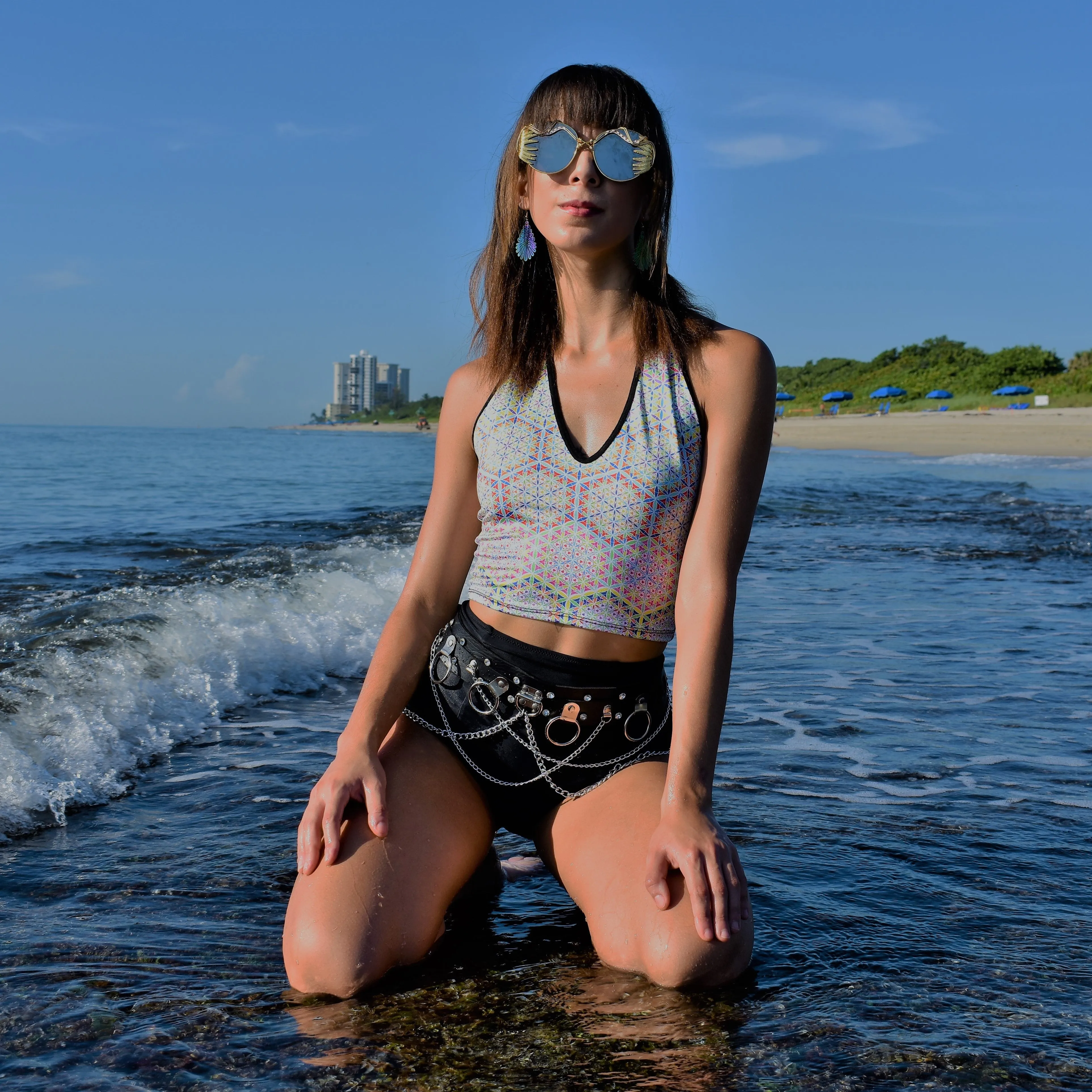 Double Vision White Crop Top
