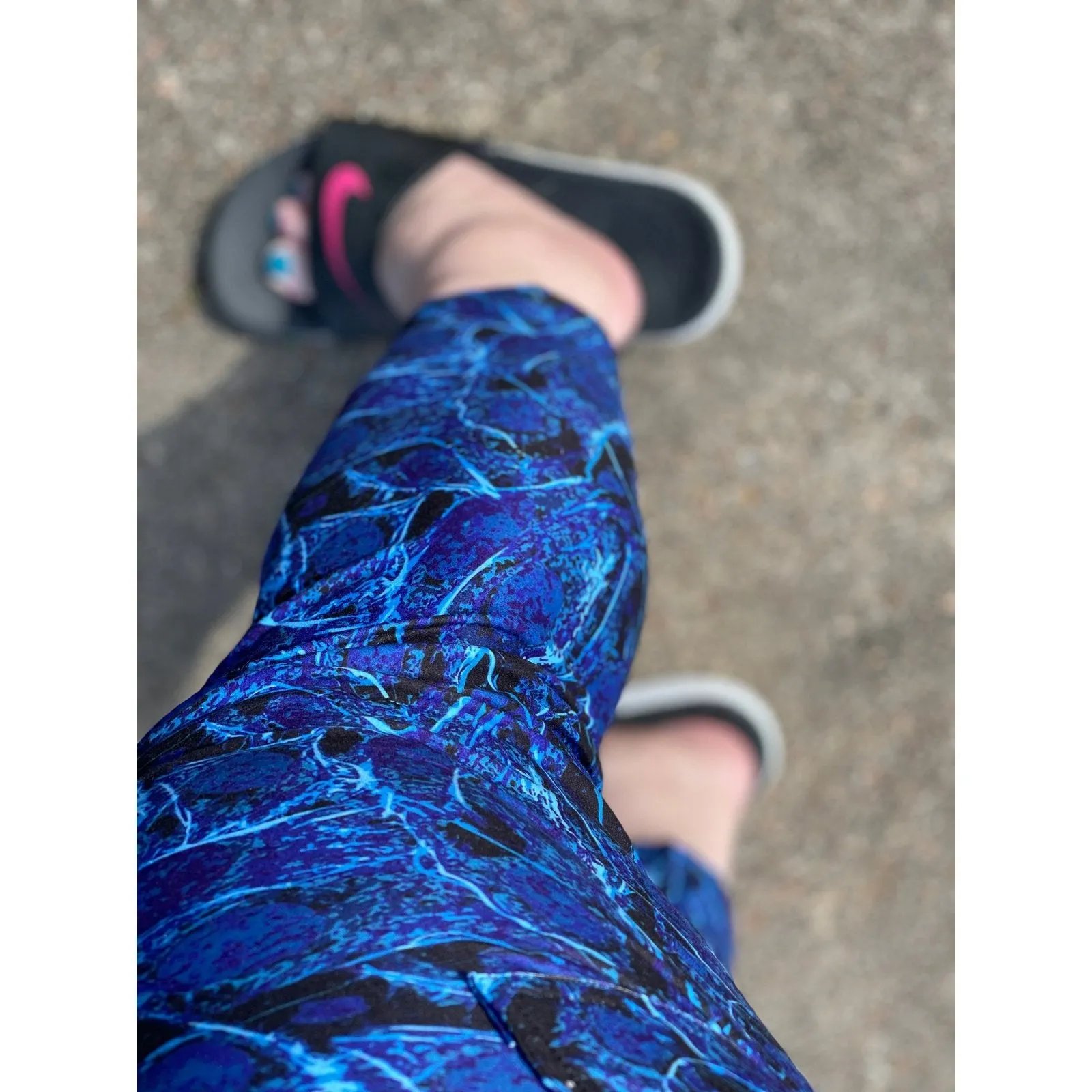 Electric Blue Capri Leggings