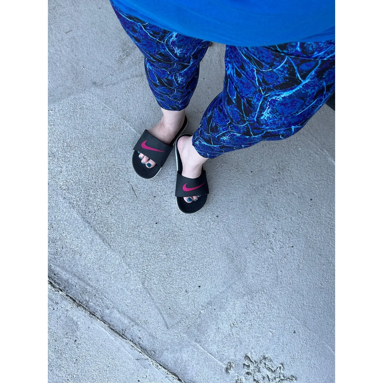 Electric Blue Capri Leggings