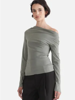 ENA Pelly II OFF THE SHOULDER Top - olive
