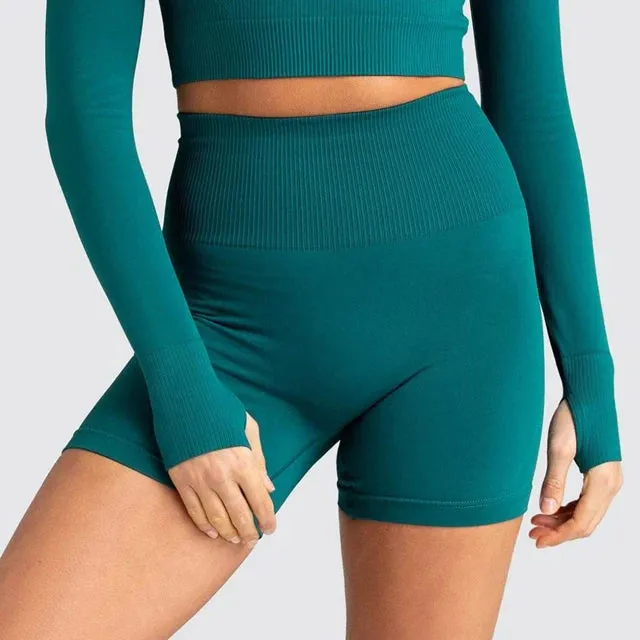 Energy Seamless Yoga Shorts for Women - High Waist Fitness Gym Shorts
