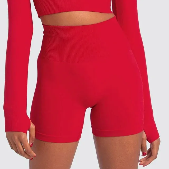 Energy Seamless Yoga Shorts for Women - High Waist Fitness Gym Shorts