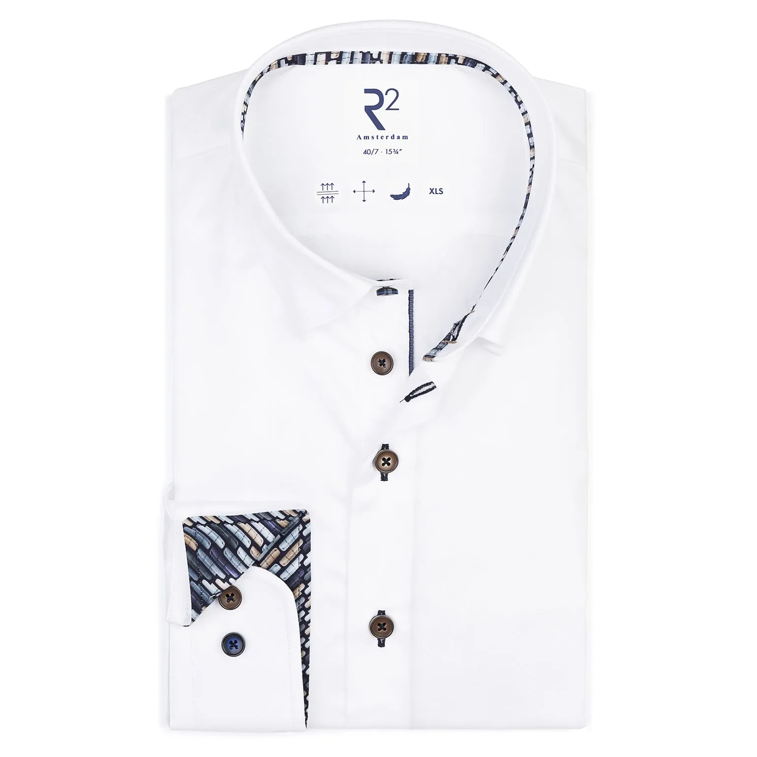 Extra long sleeves. 2 PLY organic cotton shirt