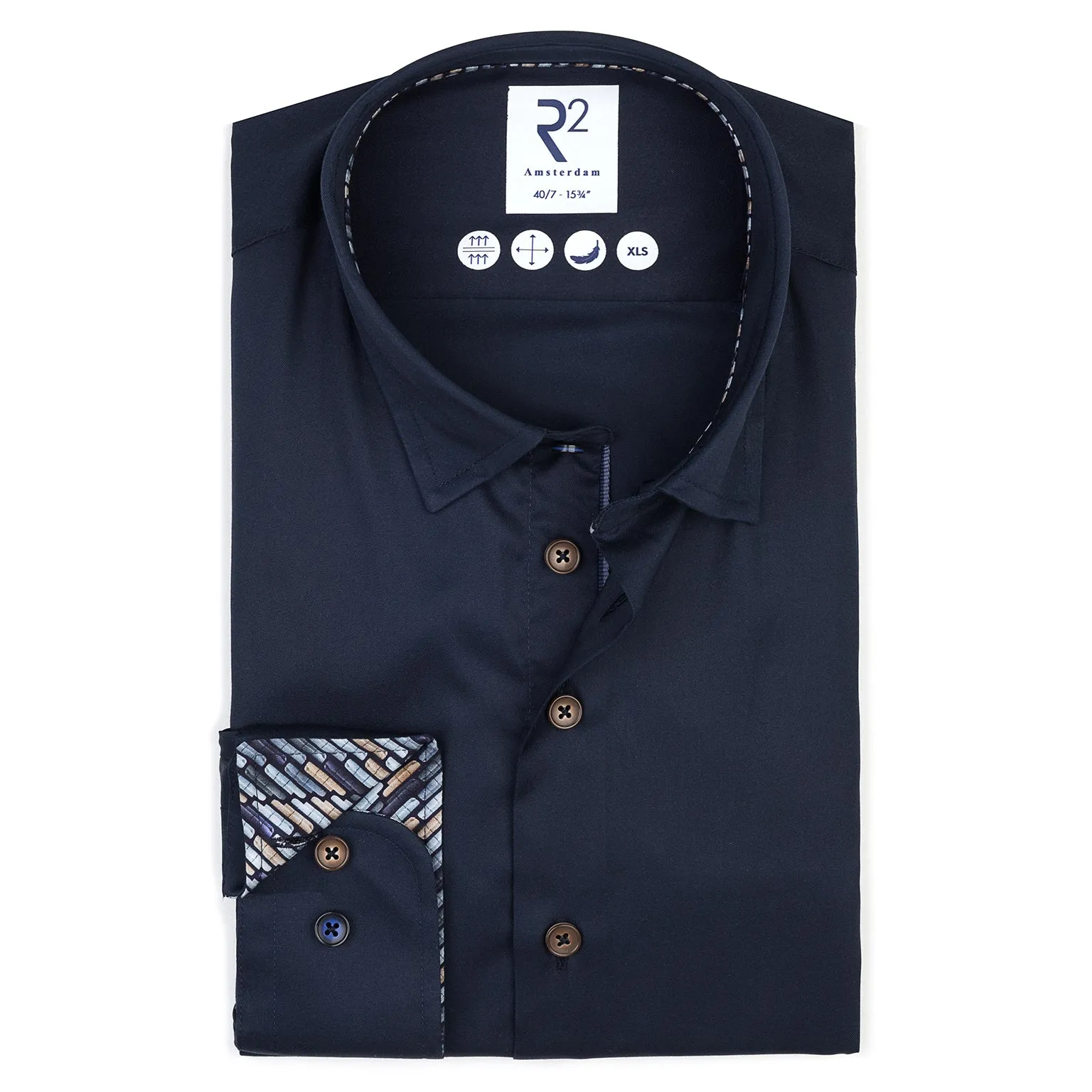 Extra long sleeves. 2 PLY organic cotton shirt