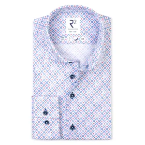 Extra long sleeves. Printed cotton shirt