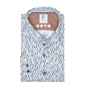 Extra long sleeves. Sofa print dobby cotton shirt