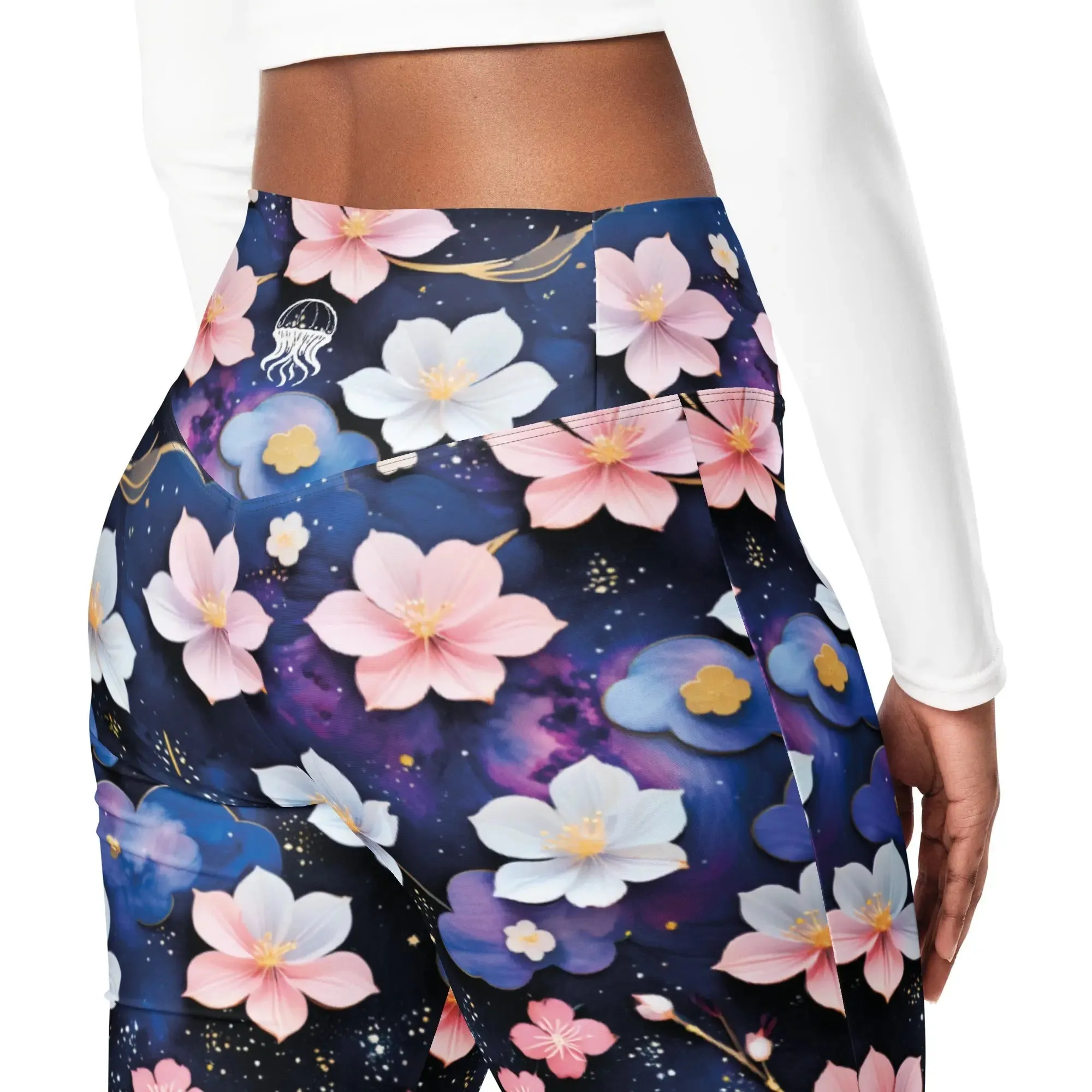 Flare Leggings Midnight Sakura
