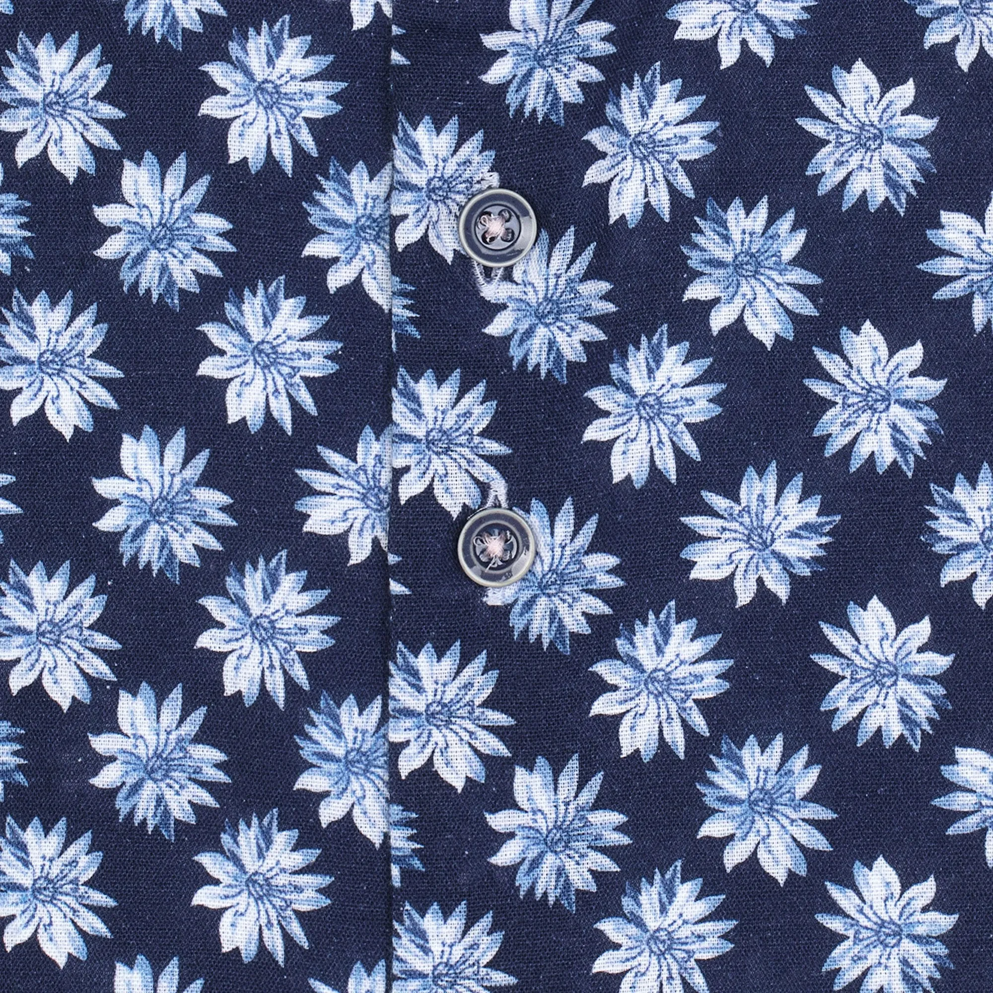 Floral print linen shirt