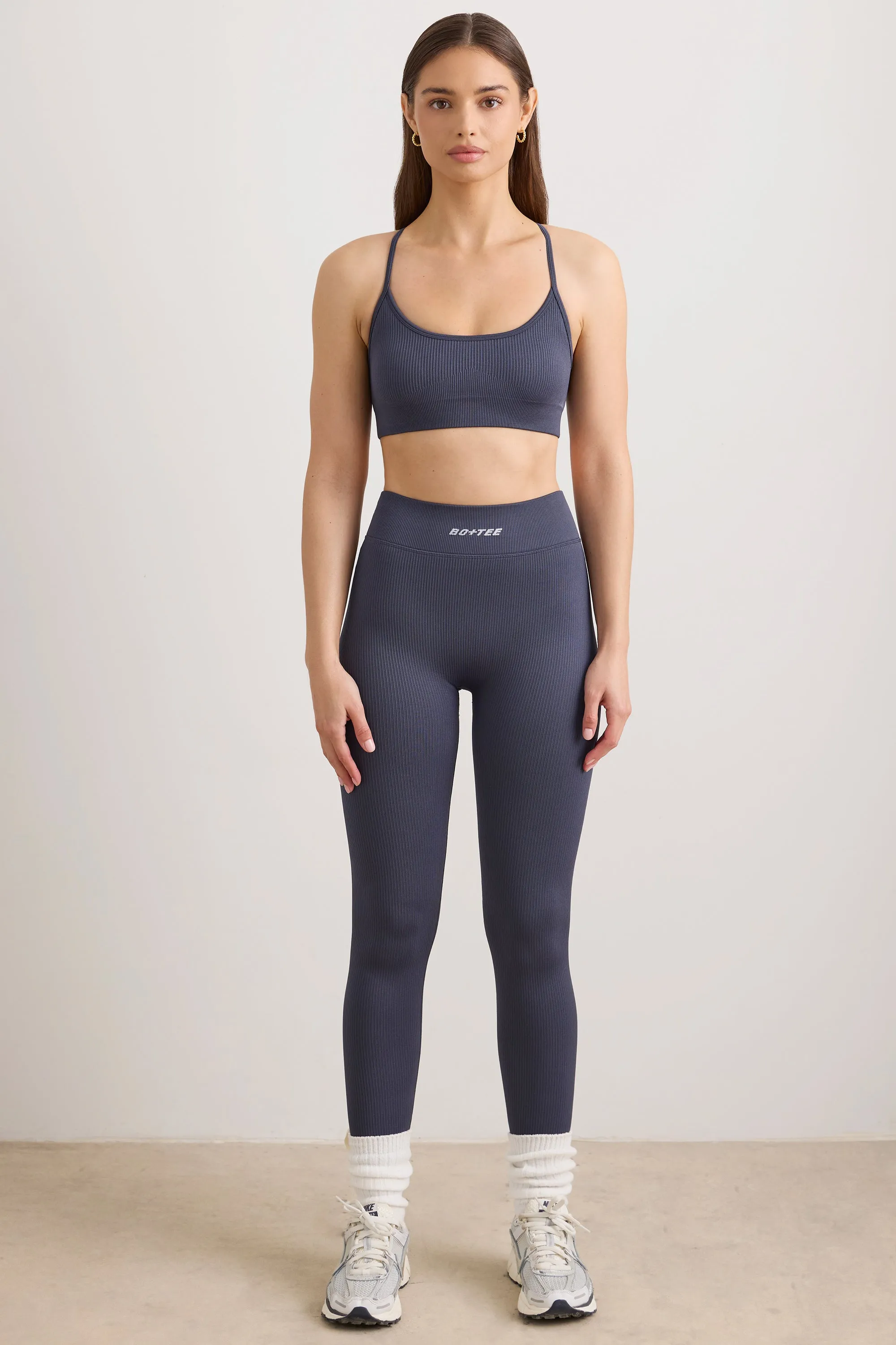 Flow - Petite FlexiRib High Waist Leggings in Slate
