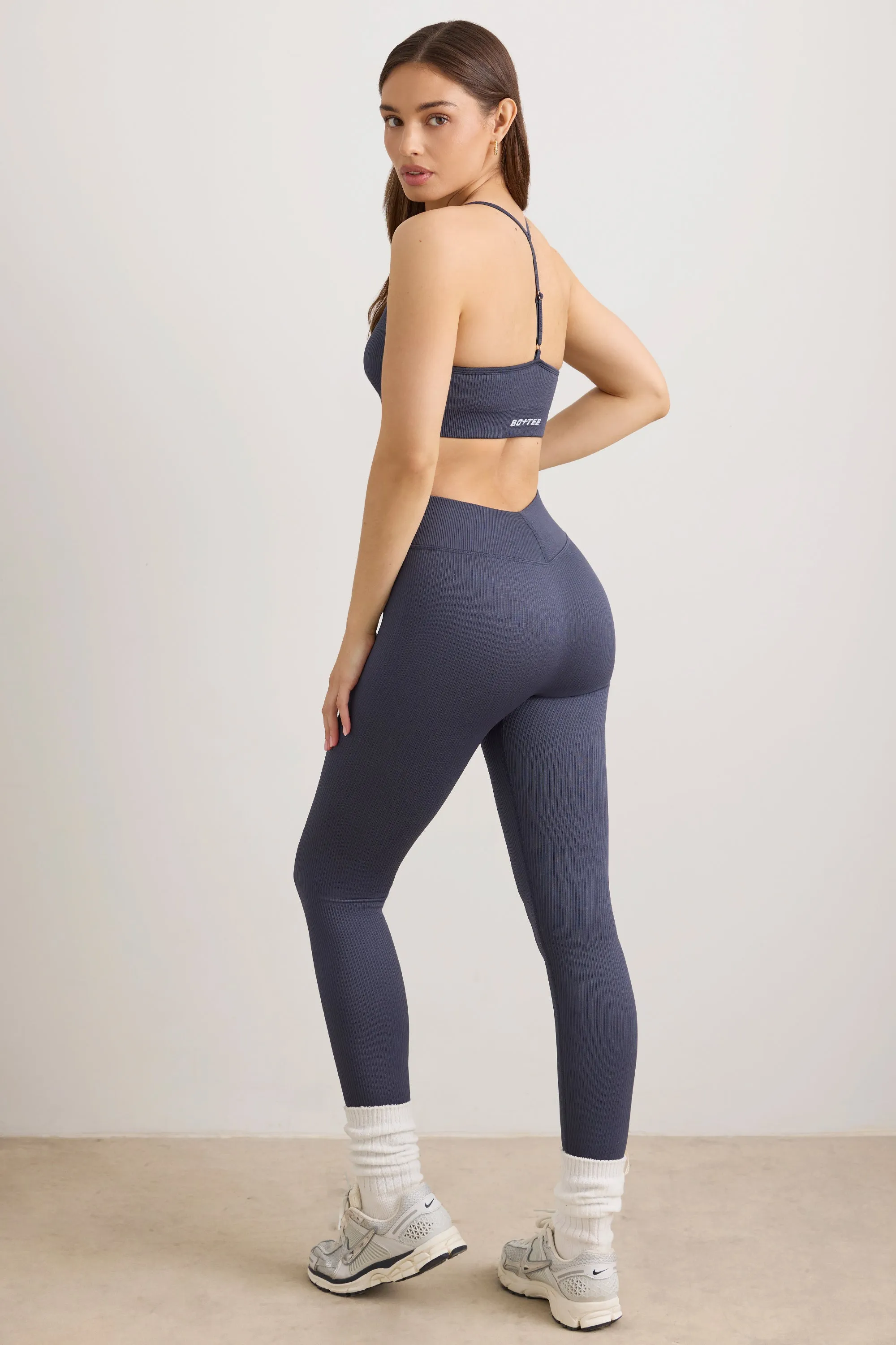 Flow - Petite FlexiRib High Waist Leggings in Slate