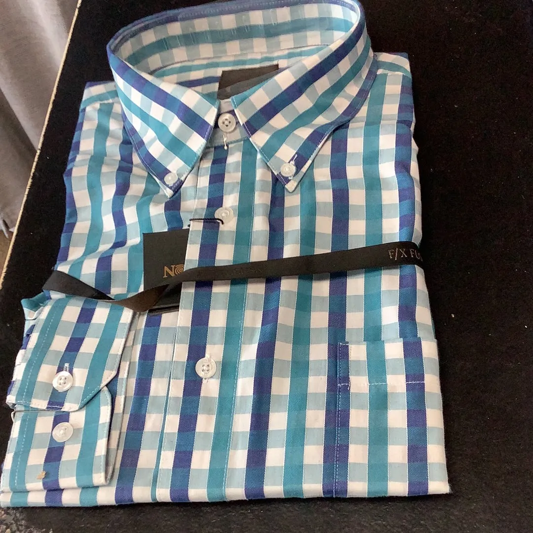 FX Fusion Blue/Teal XLTall Long sleeve Sport Shirt