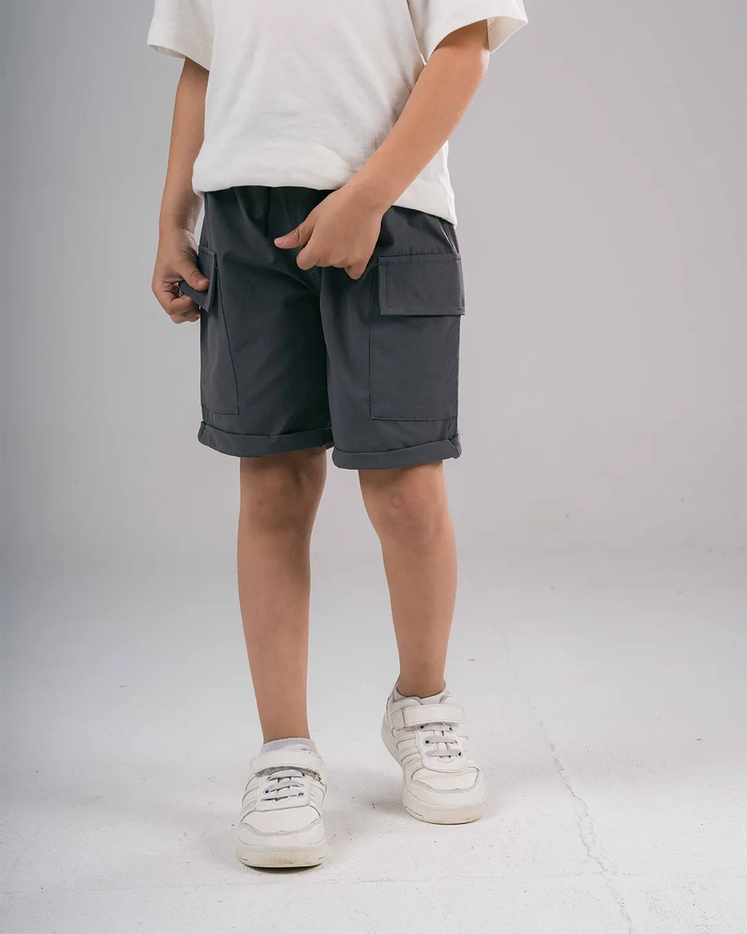 Gabardine Boys Shorts with Pockets