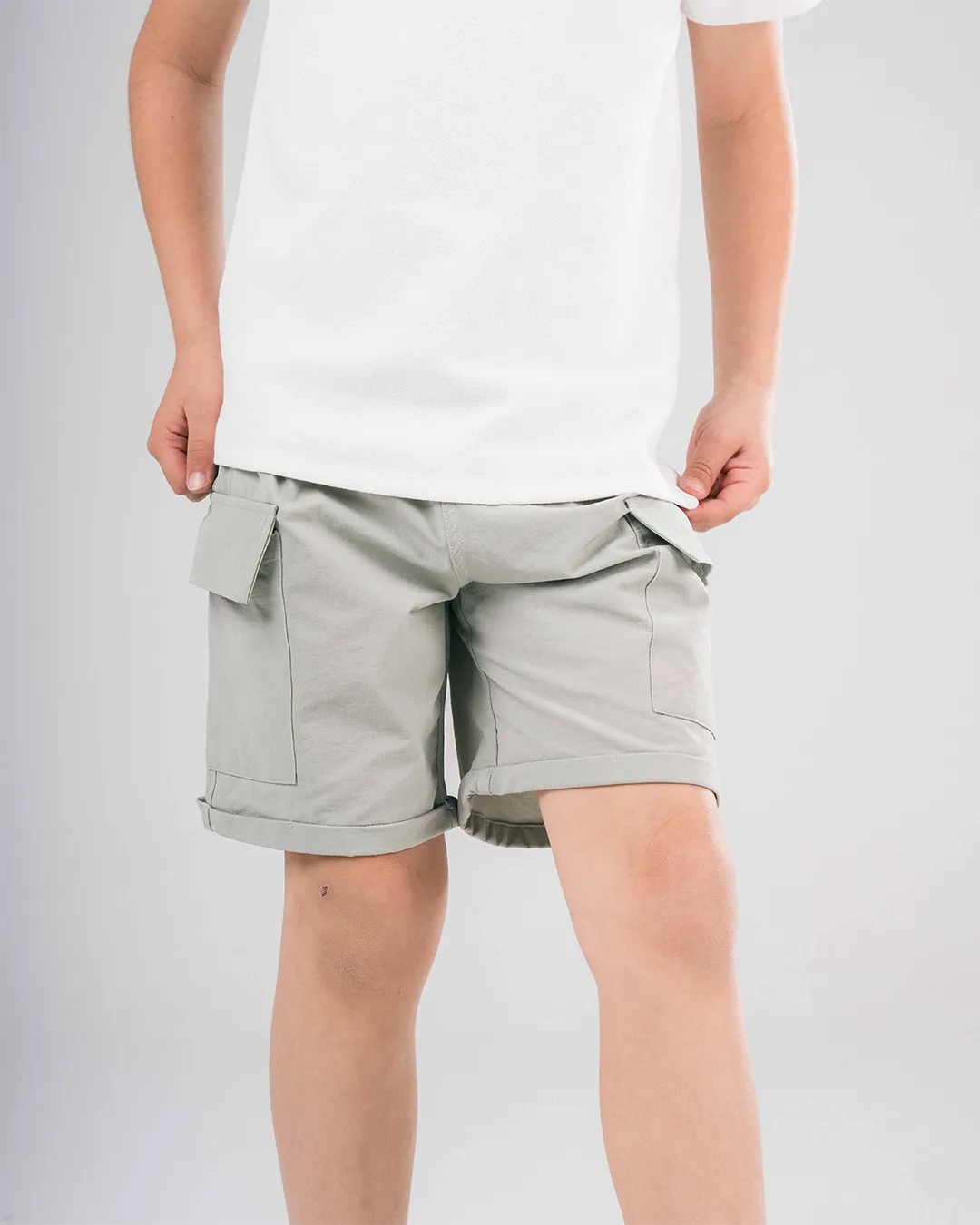 Gabardine Boys Shorts with Pockets