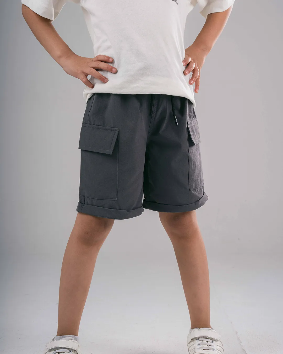Gabardine Boys Shorts with Pockets