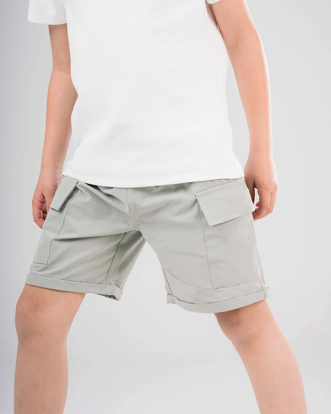 Gabardine Boys Shorts with Pockets