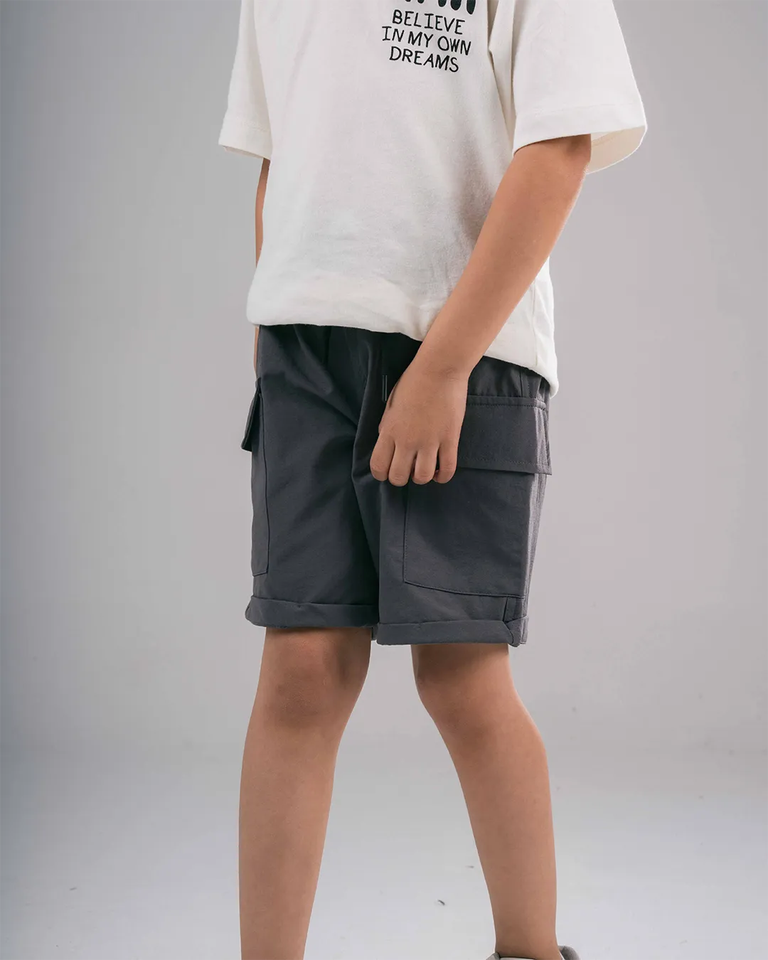 Gabardine Boys Shorts with Pockets