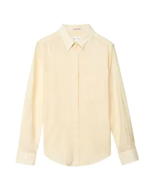GANT RUGGER Men's Cream Color Sevedge Madras E-Z OBD Shirt 345760