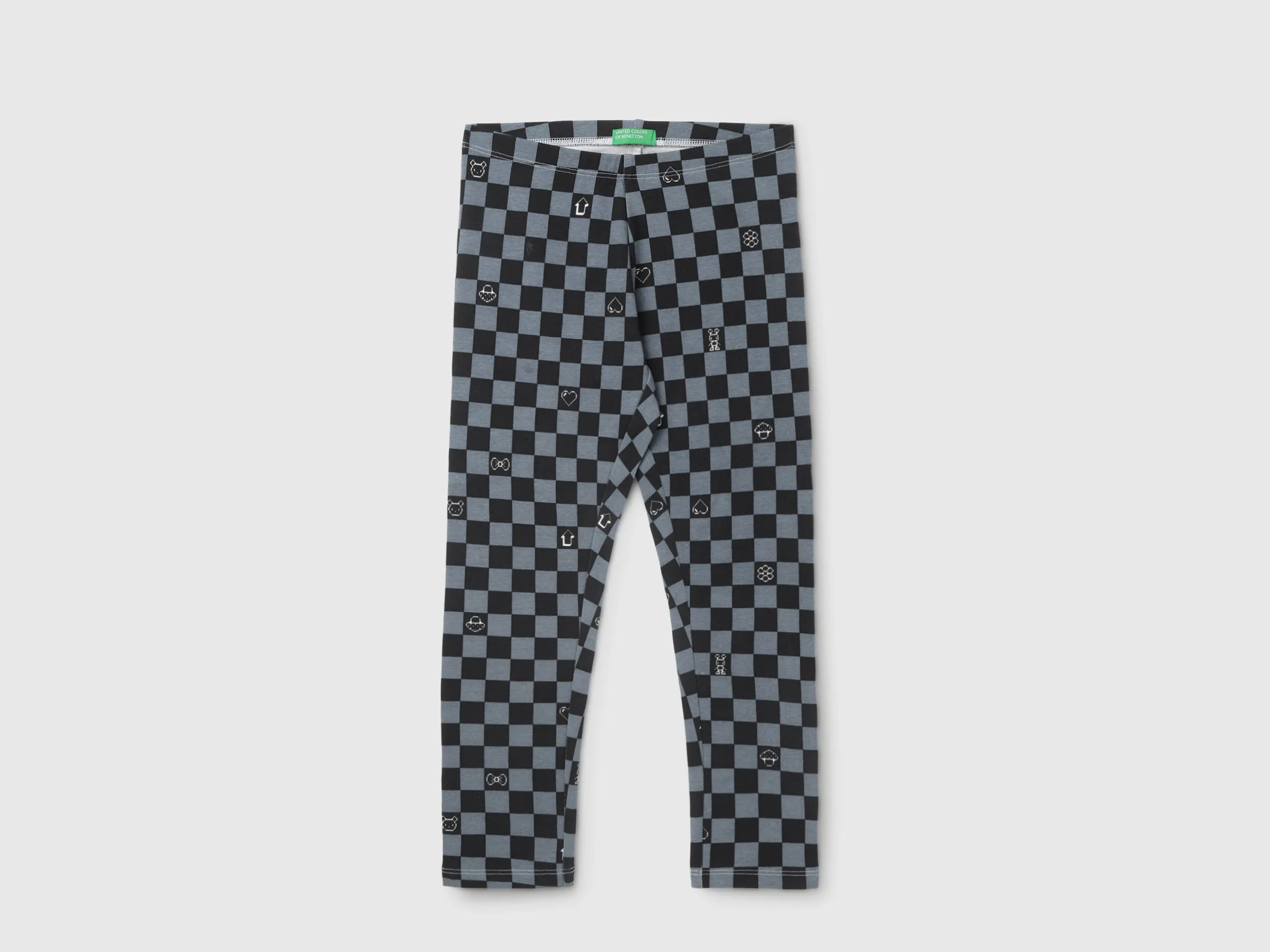 Girl's Checked Regular Fit Leggings