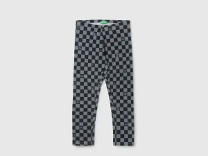 Girl's Checked Regular Fit Leggings