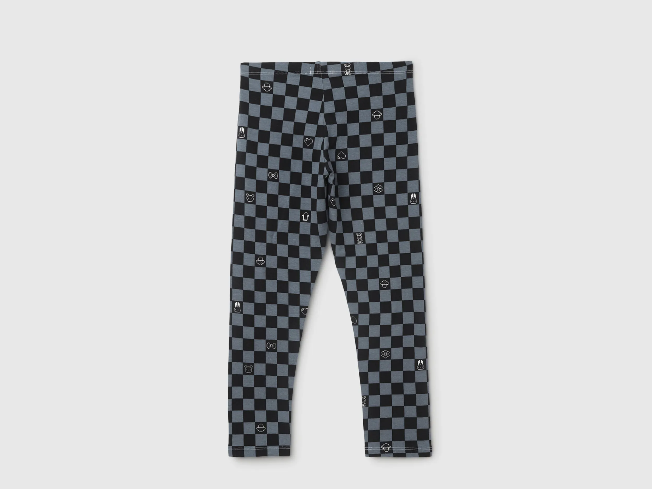 Girl's Checked Regular Fit Leggings