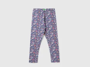 Girl's Floral Regular Fit Leggings