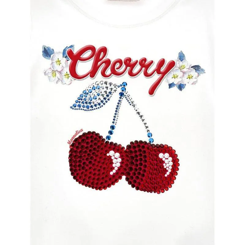 Girls White Cherry T-shirt