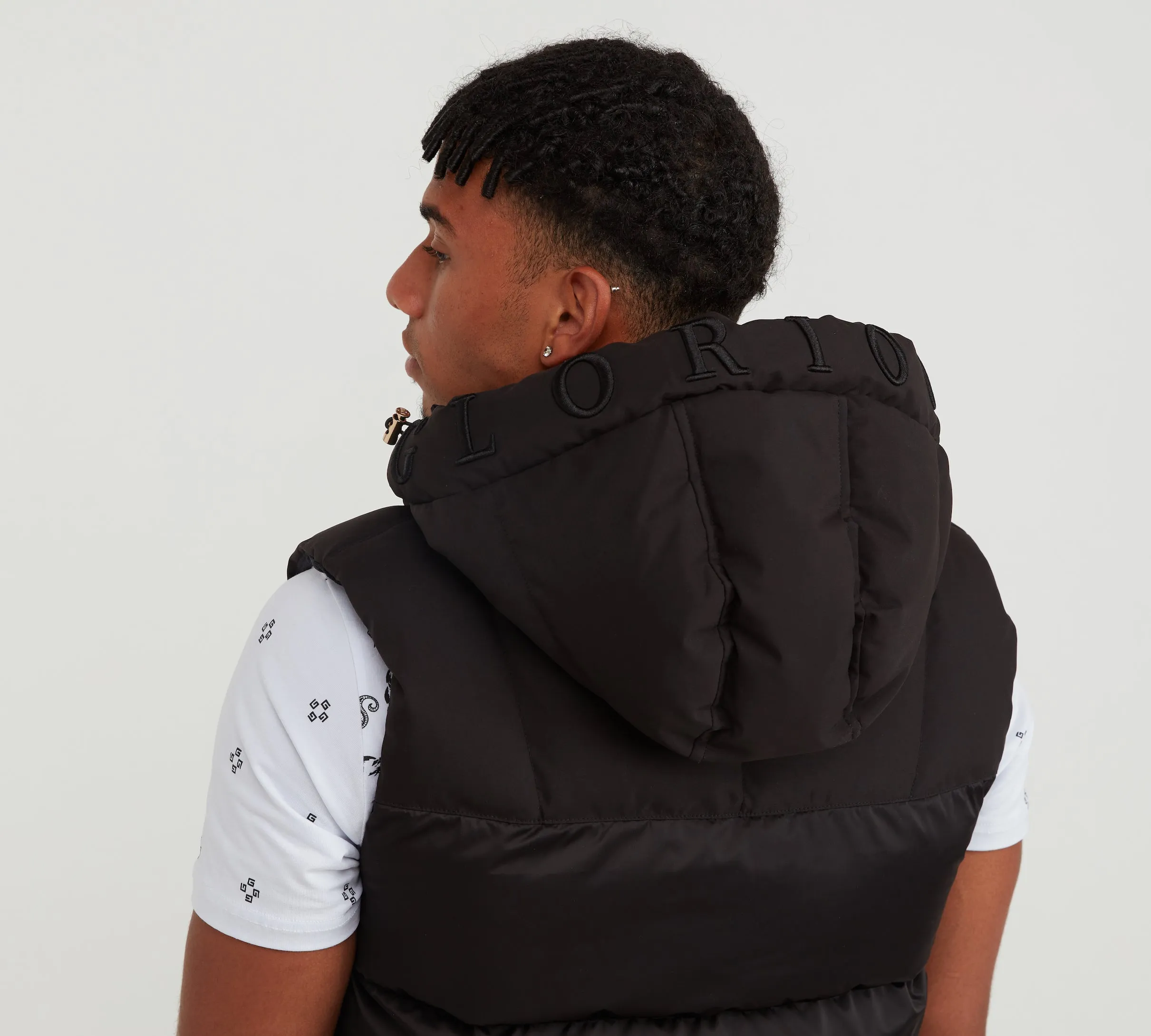 Glorious Gangsta Domar Puffer Gilet Black