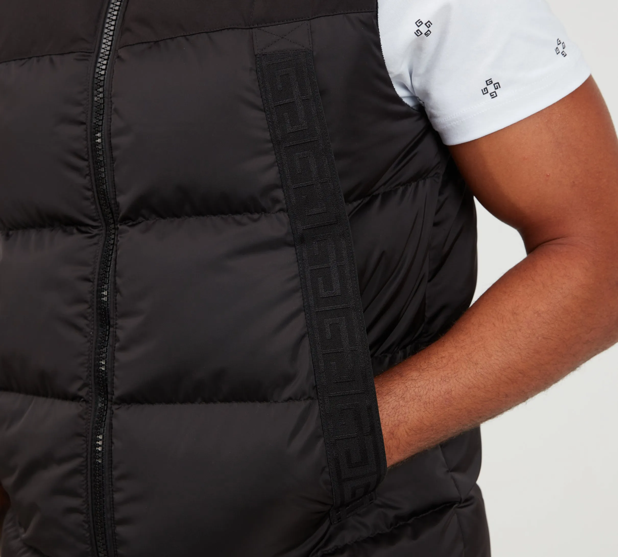 Glorious Gangsta Domar Puffer Gilet Black