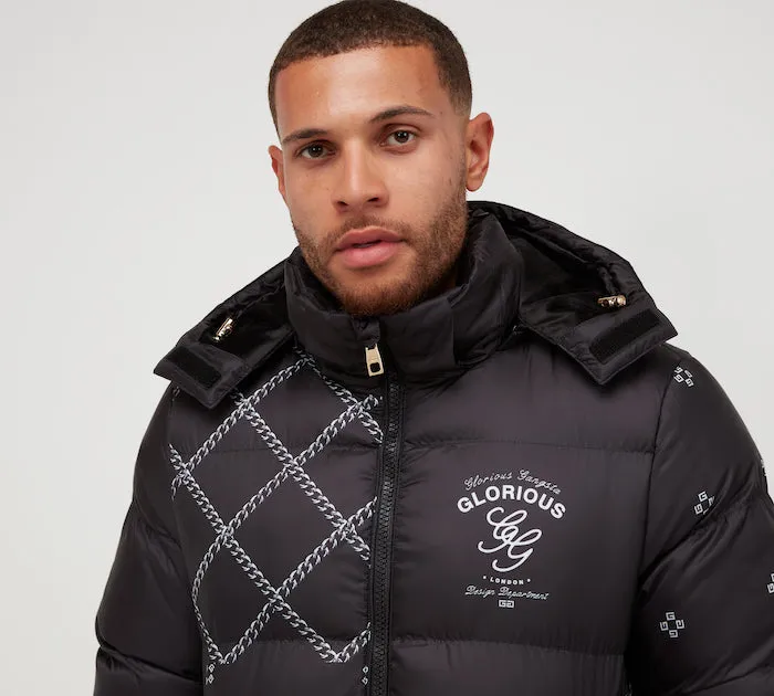 Glorious Gangsta Postono Puffer Jacket Black
