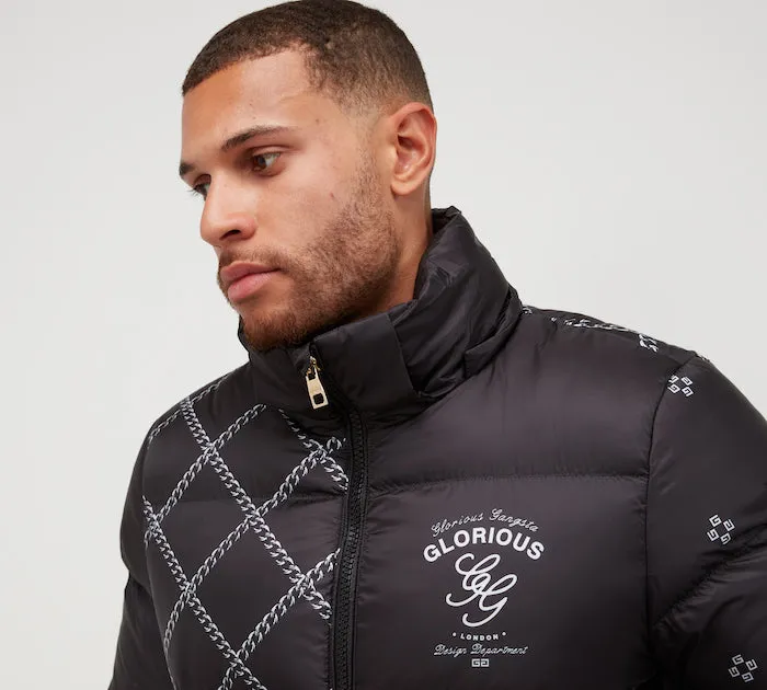 Glorious Gangsta Postono Puffer Jacket Black