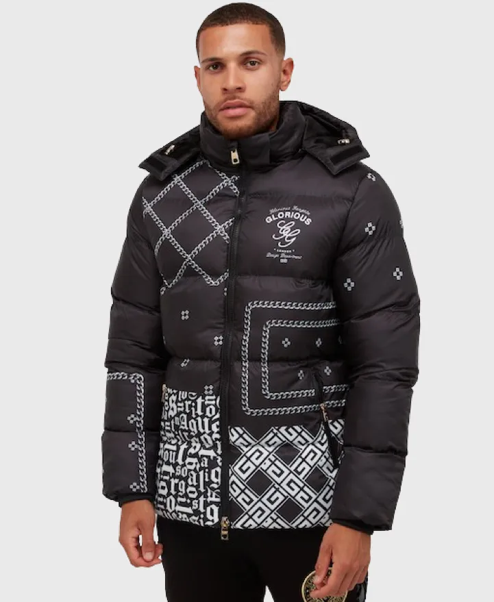 Glorious Gangsta Postono Puffer Jacket Black