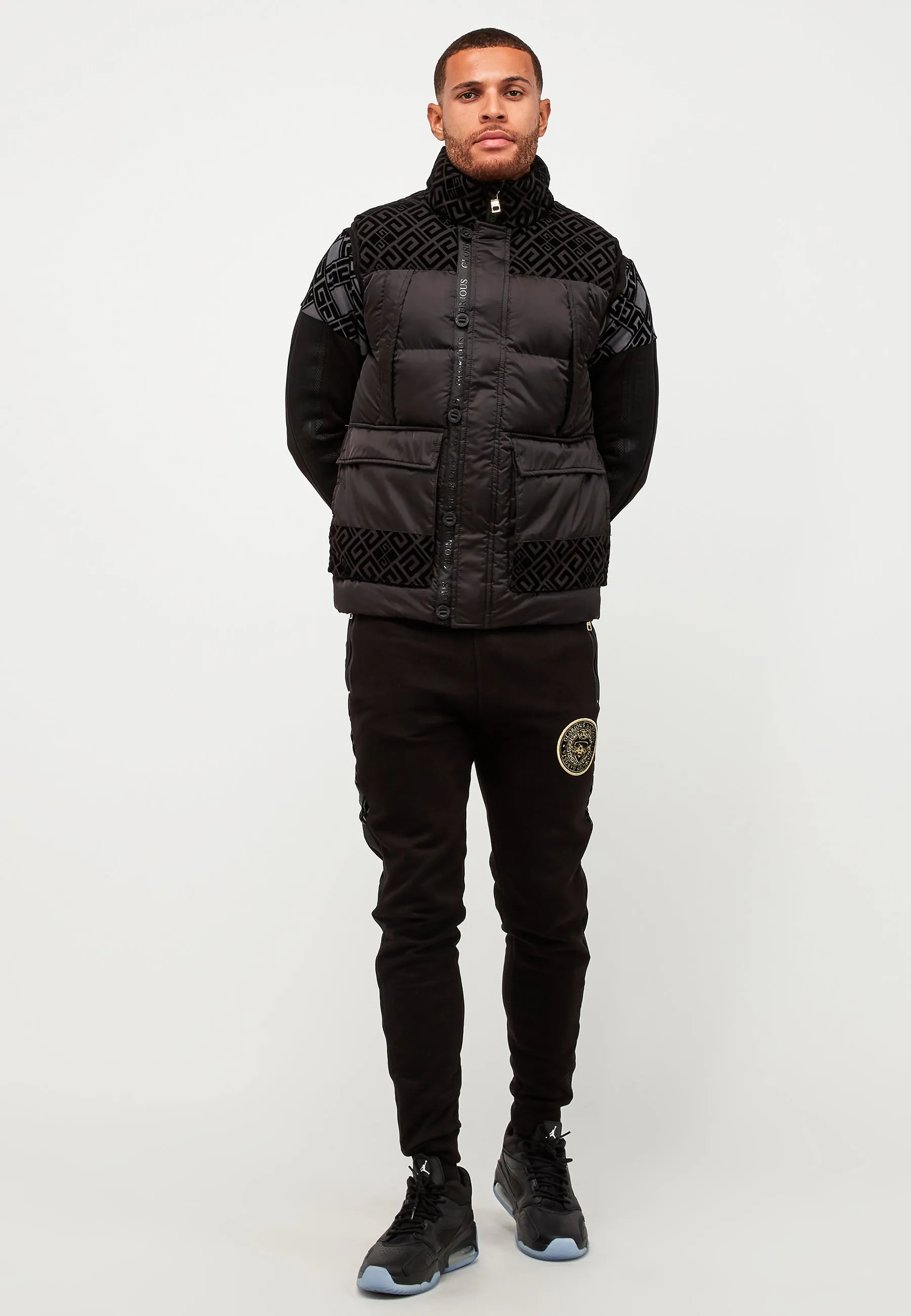 Glorious Gangsta Vallor Puffer Gilet Black