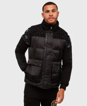 Glorious Gangsta Vallor Puffer Gilet Black