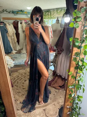 Goddess everyday sleeveless ready to ship navy floral sale