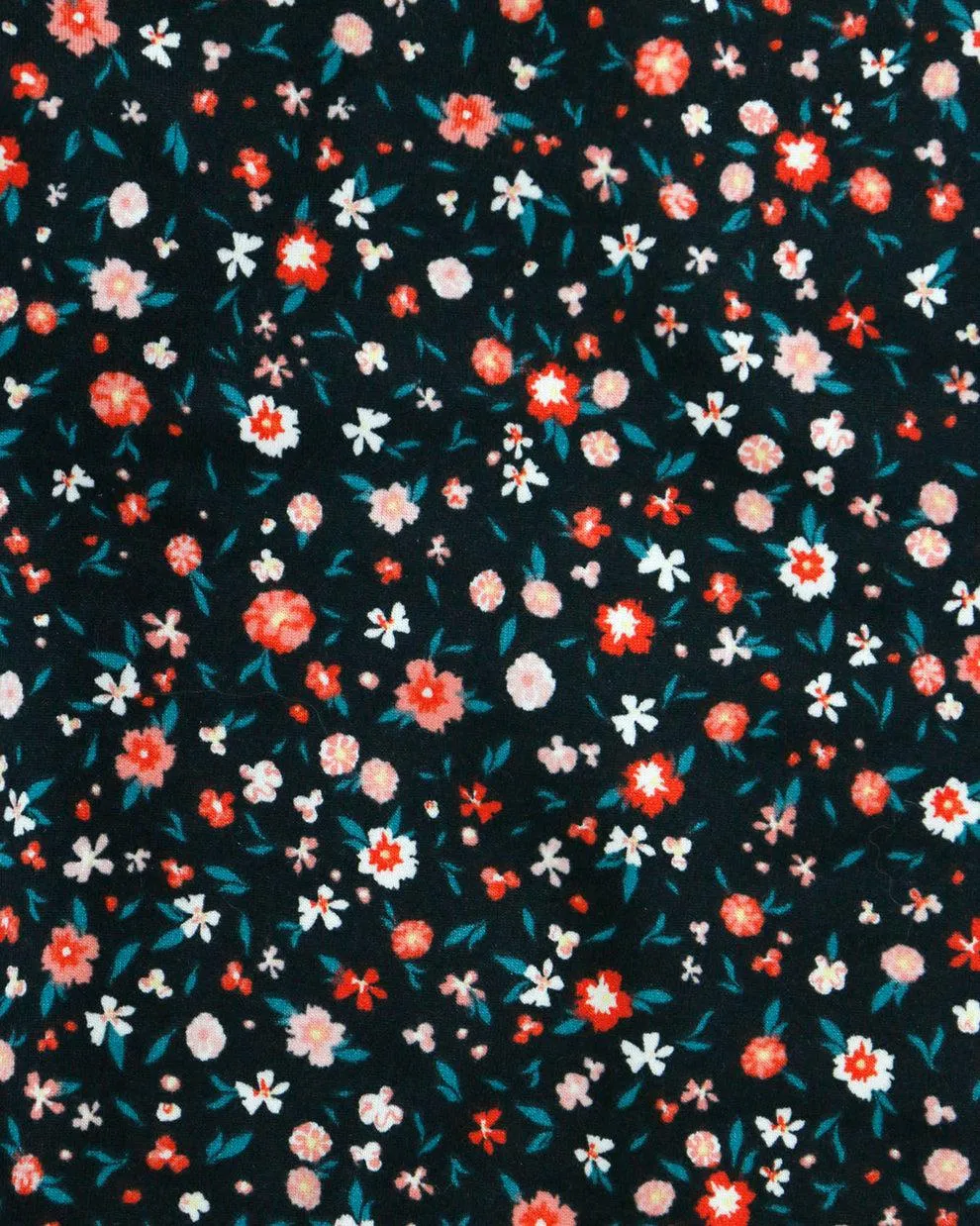 Grace & Lace Summer Weight Live-In Loungers- Black Mini Floral