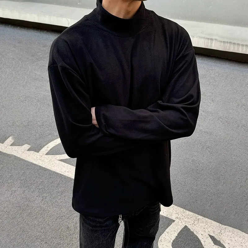Half-high Collar Long-sleeve Pullover