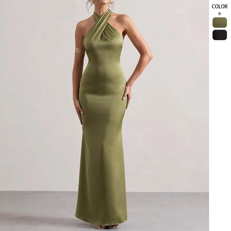 Halter Neck Evening Dress
