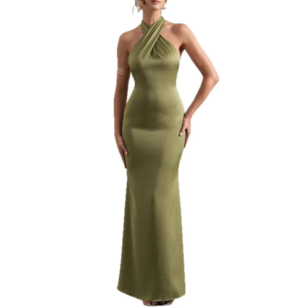 Halter Neck Evening Dress