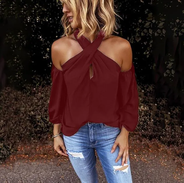 Halter Neck Strapless Party Tee Shirt