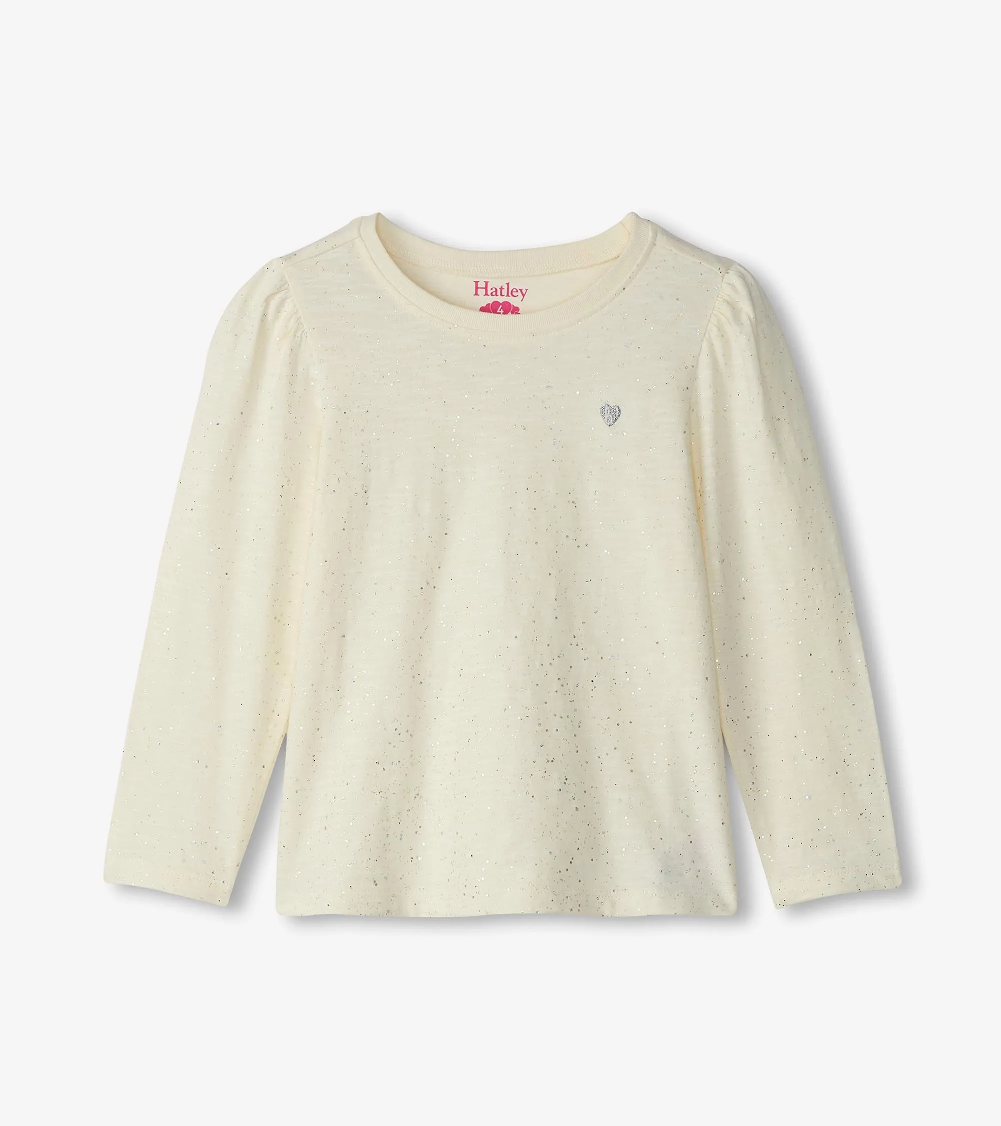 Hatley Baby Girl Cream Long Sleeved Puff T-Shirt