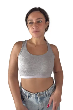 Heather Gray Chloe Sports Crop Top