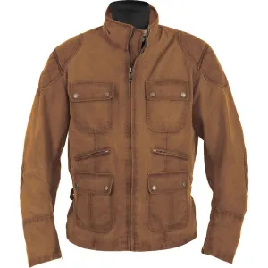Helstons Hunt Waxed Cotton Textile Jacket Oak