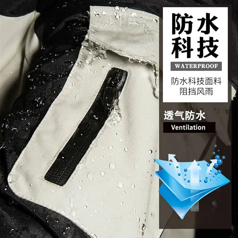 HEROBIKER Winter Skiing Jacket Man Cold Protection Windproof Motorcycle Jacket Rainproof Fleece Cotton Chaqueta Hooded Jaqueta