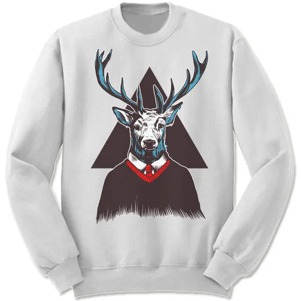 Hipster Deer Christmas Sweatshirt