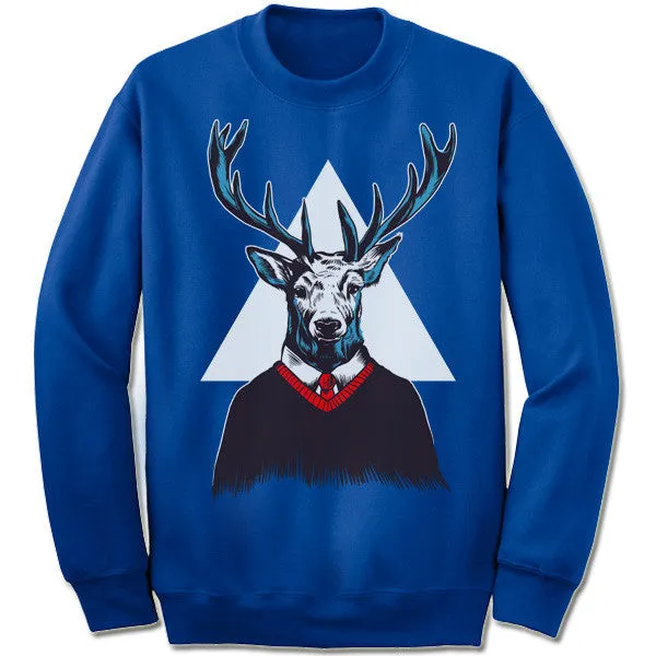 Hipster Deer Christmas Sweatshirt