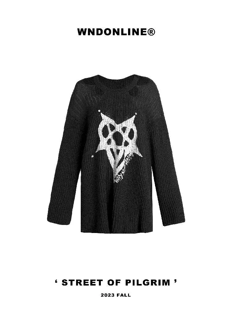 Hollow Off-shoulder Halter Sweater
